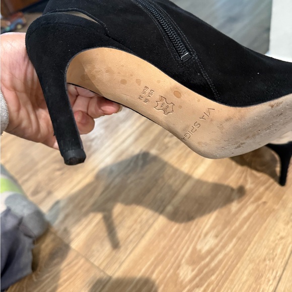 Via Spiga black 4 inch suede heels - Picture 5 of 6